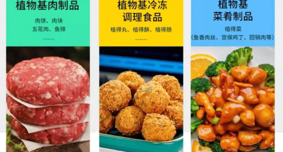 Zhidewang offers a series of plant-based meat